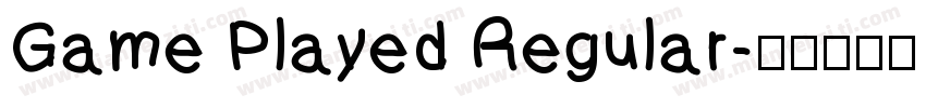 Game Played Regular字体转换